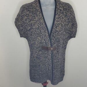 Christopher & Banks Blue and Cream Knit Top